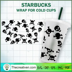 Skull Starbucks Cold Cup SVG Cut File for Cricut & Silhouette