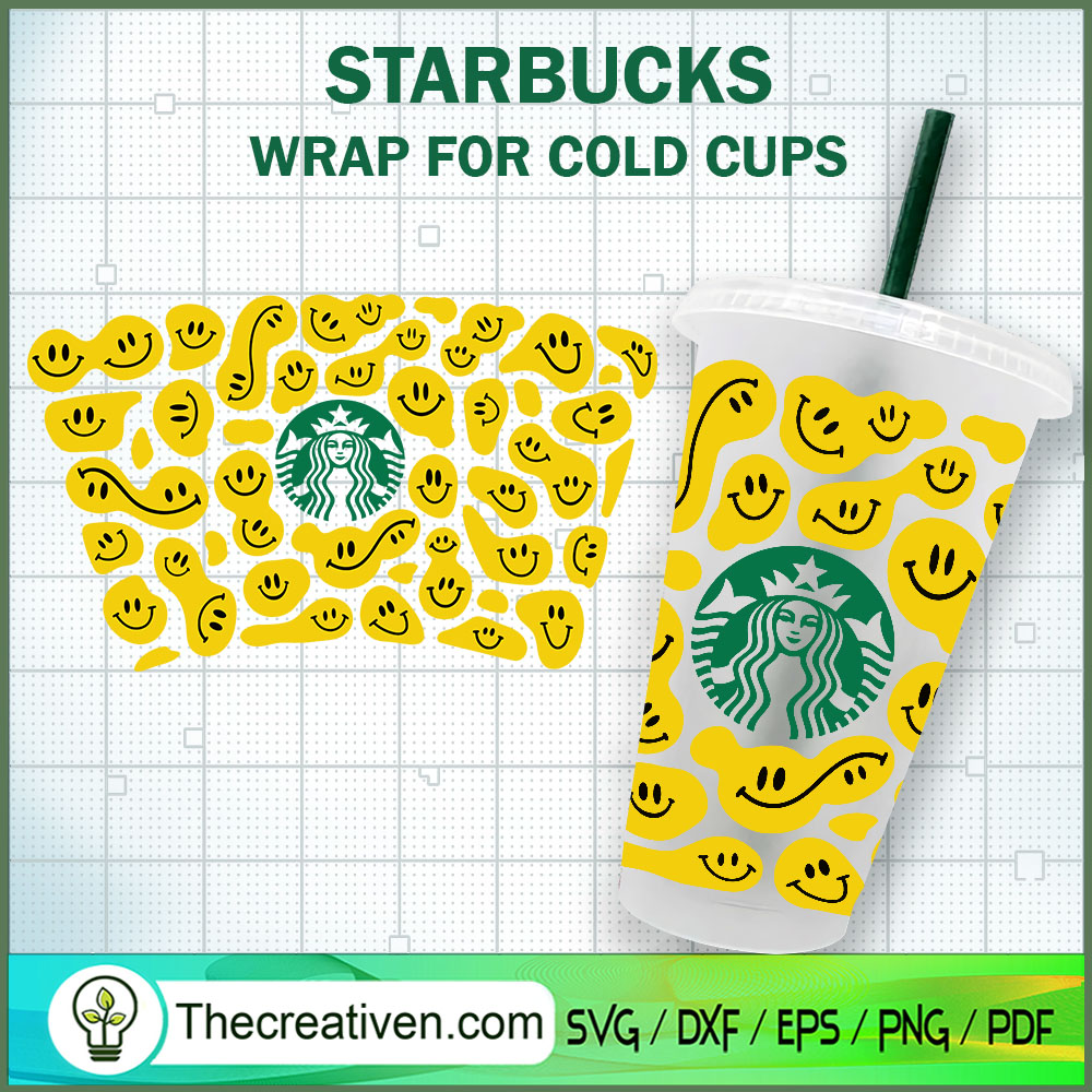 Smiley Face Starbucks Cold Cup SVG Cut File for Cricut & Silhouette 1 Smiley Face Starbucks Cold Cup SVG Cut File for Cricut & Silhouette