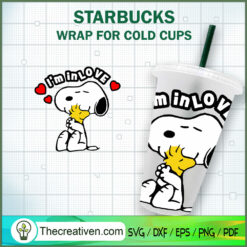 Snoopy Starbucks Cold Cup SVG Cut File for Cricut & Silhouette