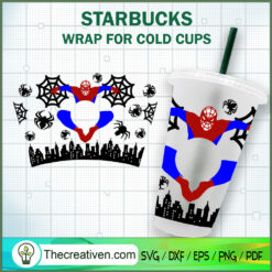 Spider Superheroes Starbucks SVG Cut File for Cricut