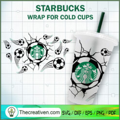 Soccer Starbucks Cold Cup SVG Cut File for Cricut & Silhouette