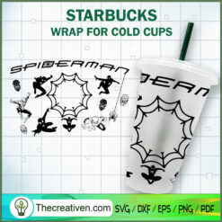 Spiderman Heroes Starbucks C SVG Cut File for Cricut
