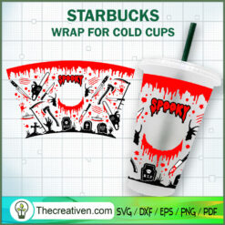 Spooky Halloween Starbucks C SVG Cut File for Cricut