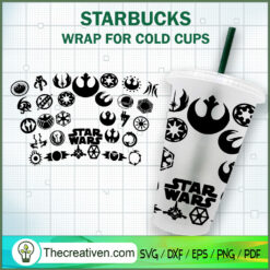 Star Wars All Logo Starbucks SVG Cut File for Cricut