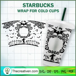 Jack And Sally Kiss Starbuck SVG Cut File for Cricut
