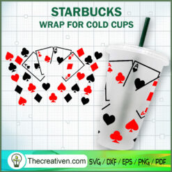 Poker Starbucks Cold Cup SVG Cut File for Cricut & Silhouette