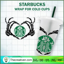 Skeleton Hand Starbucks Cold Cup SVG Cut File for Cricut & Silhouette