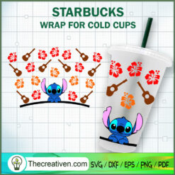 Ohana Stitch Starbucks Cold Cup SVG Cut File for Cricut & Silhouette