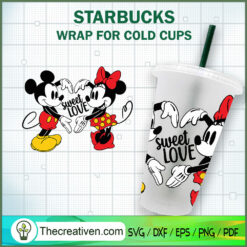 Mickey Couple Sweet Love Sta SVG Cut File for Cricut