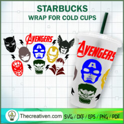 Superheroes Head Starbucks C SVG Cut File for Cricut
