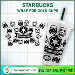 Storm Trooper Starbucks Cold Cup SVG Cut File for Cricut & Silhouette