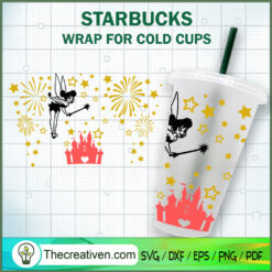 Disney Tinker Bell Starbucks Cold Cup SVG Cut File for Design 87262