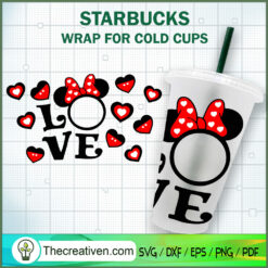 Valentine Red Bow Starbucks  SVG Cut File for Cricut