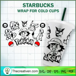 Video Game Pokemon Starbucks SVG Cut File for Cricut