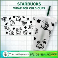 Winnie Pooh Starbucks Cold Cup SVG Cut File for Cricut & Silhouette