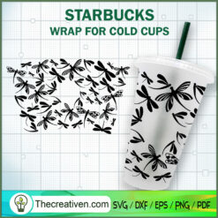 Dragonfly Starbucks Cold Cup SVG Cut File for Cricut & Silhouette