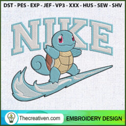 Nike x Squirtle Embroidery D Embroidery Design