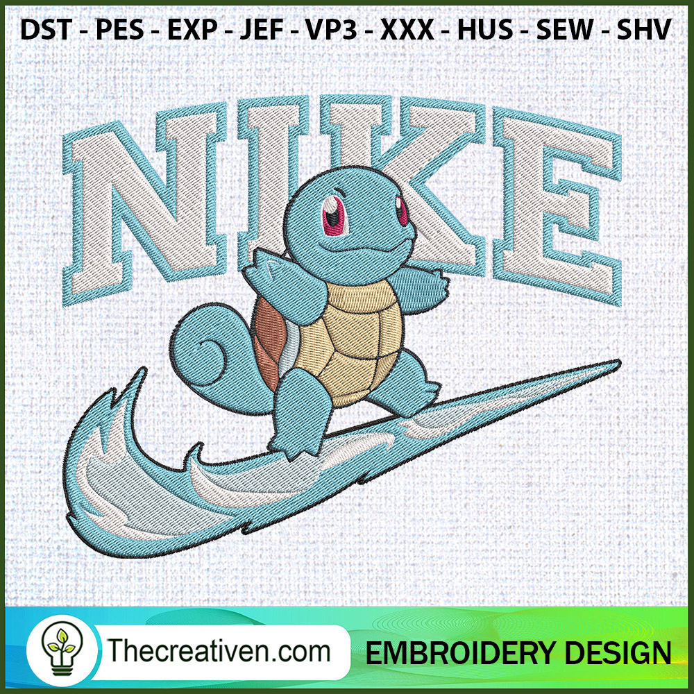 Nike x Squirtle Embroidery D Embroidery Design 1 Nike x Squirtle Embroidery D Embroidery Design
