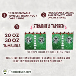 Starbucks Glitters Full Tumbler Wrap Tumbler Wrap – Digital Download - Image 2