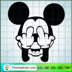 Funny Mickey Middle Finger SVG, Disney Mickey Mouse SVG, Mickey SVG