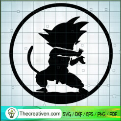Circle Goku SVG, Goku Kamehameha SVG, Dragon Ball Z SVG