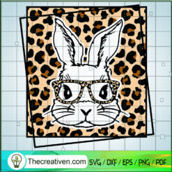 Bunny Leopard With Sunglasses SVG, Bunny SVG, Happy Easter Day SVG