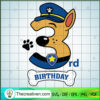 Chase 3rd Birthday SVG, Birthday Kids SVG, Paw Patrol SVG