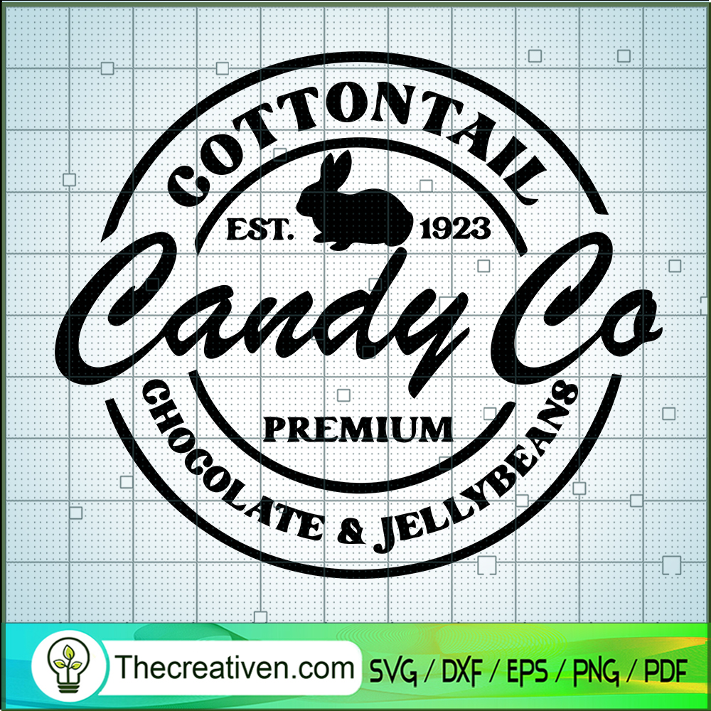 Cottontail Candy Co Chocolat SVG Cut File for Cricut 1 Cottontail Candy Co Chocolat SVG Cut File for Cricut