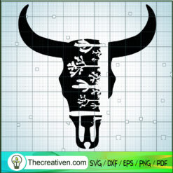 Cow Skull Desert SVG Cut File for Cricut & Silhouette Design 88148