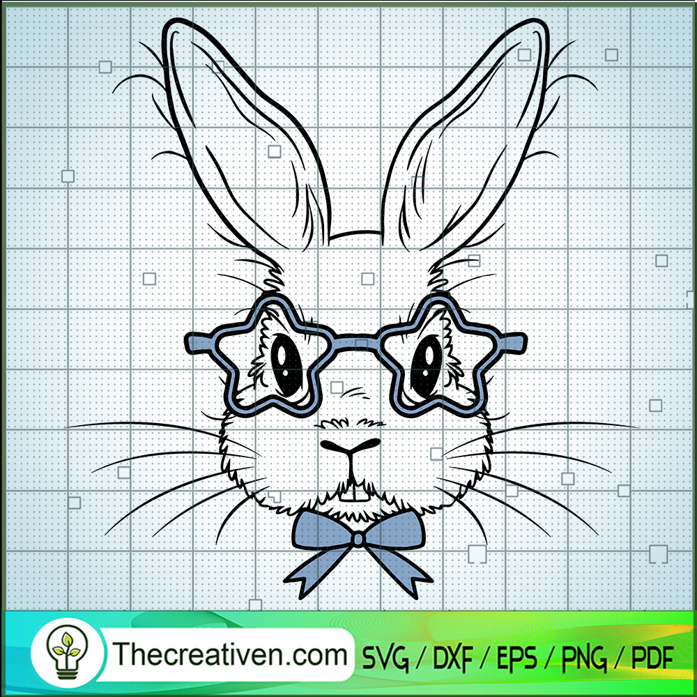 Rabbit With Glasses SVG, Cute Bunny SVG, Happy Easter Day SVG 1 Rabbit With Glasses SVG, Cute Bunny SVG, Happy Easter Day SVG