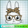 Cute bunny with leopard bandana and glasses copy