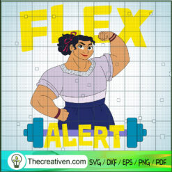 Flex Alert SVG, Disney Encanto SVG, Luisa Madrigal Flex Alert SVG