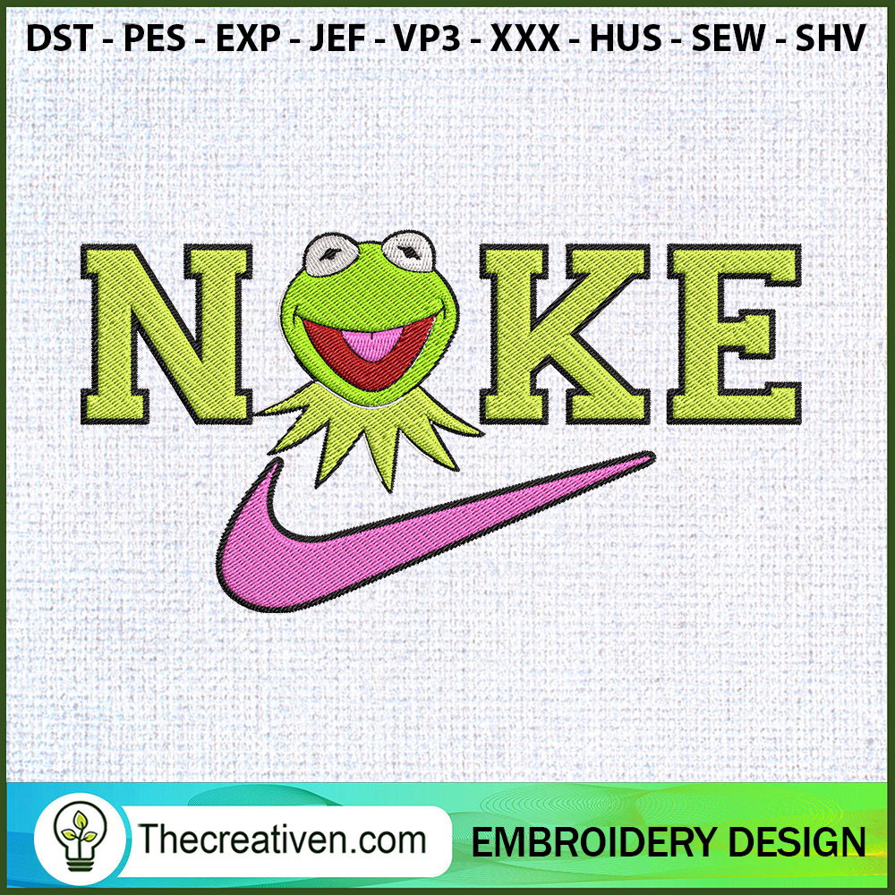 Nike Kermit the Frog Embroid Embroidery Design 1 Nike Kermit the Frog Embroid Embroidery Design