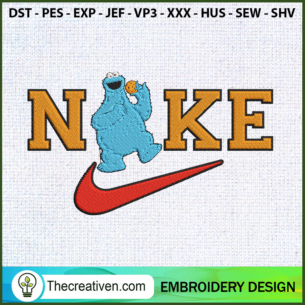 Nike Cookie Monster Embroide Embroidery Design 1 Nike Cookie Monster Embroide Embroidery Design