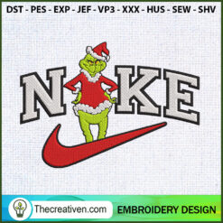 Nike Grinch Christmas Embroi Embroidery Design