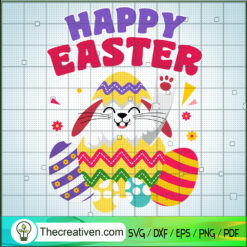 Happy Easter Egg SVG, Bunny Egg SVG, Easter Day SVG