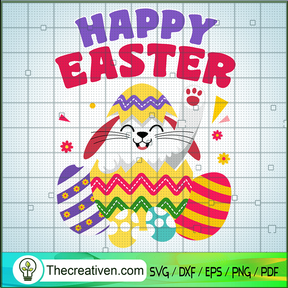 Happy Easter Egg SVG, Bunny Egg SVG, Easter Day SVG 1 Happy Easter Egg SVG, Bunny Egg SVG, Easter Day SVG