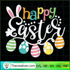 Happy Easter Bunny Eggs SVG, Bunny SVG, Funny Easter Day SVG