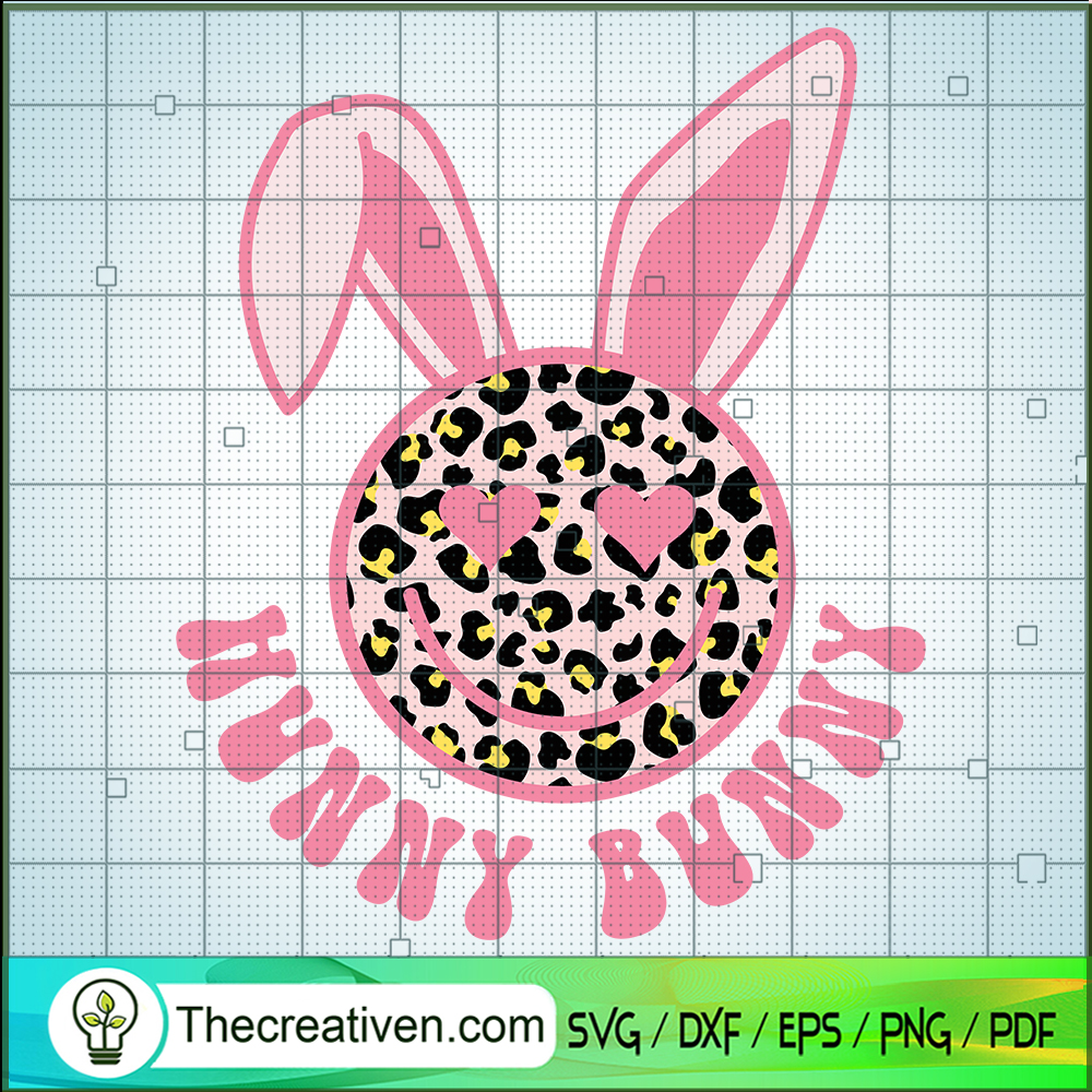 Hunny Bunny SVG, Leopard Bunny SVG, Bunny Happy Easter Day SVG 1 Hunny Bunny SVG, Leopard Bunny SVG, Bunny Happy Easter Day SVG