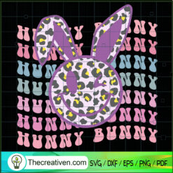 Hunny Bunny Smiley SVG, Leopard Bunny SVG, Happy Easter Day SVG