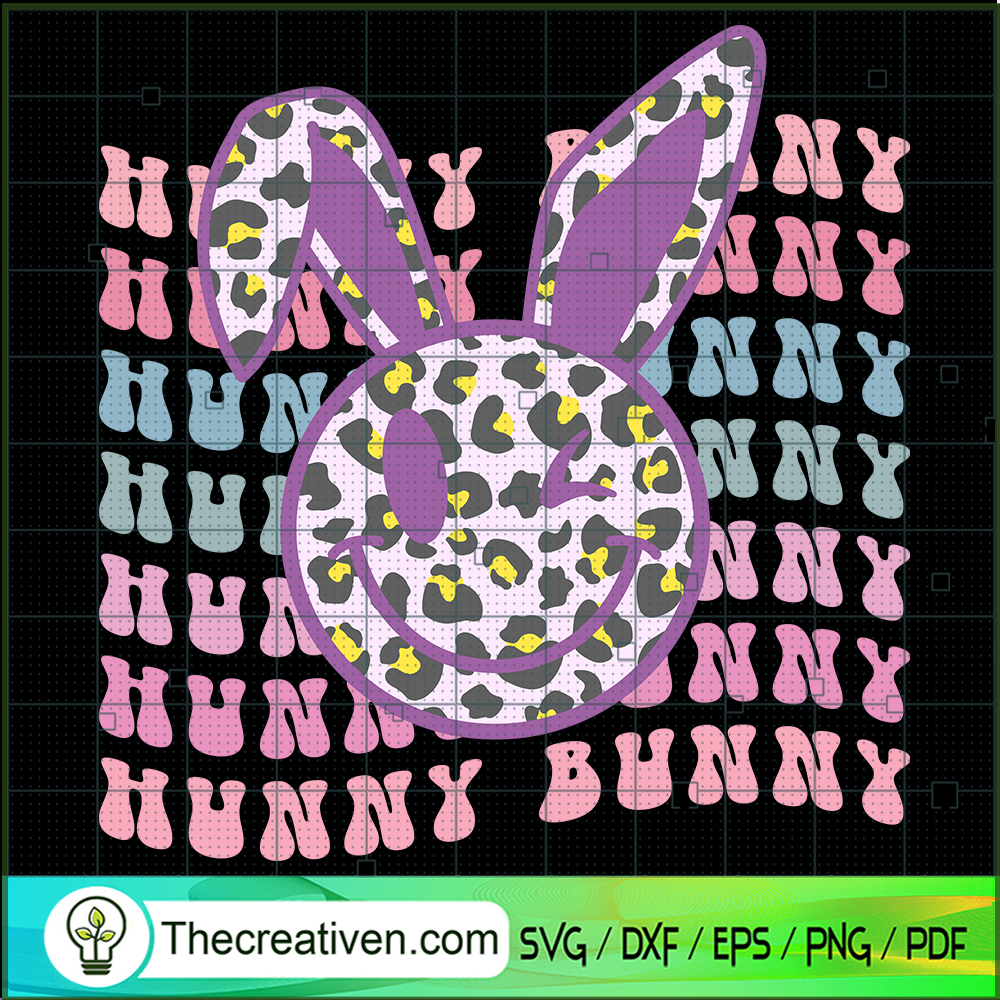 Hunny Bunny Smiley SVG, Leopard Bunny SVG, Happy Easter Day SVG 1 Hunny Bunny Smiley SVG, Leopard Bunny SVG, Happy Easter Day SVG