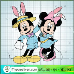Mickey And Minnie Mouse Bunny SVG Cut File for Cricut & Silhouette