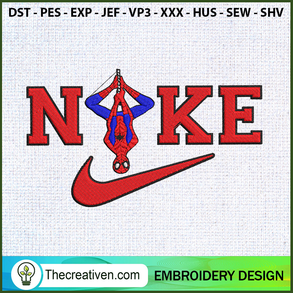Nike Spider Man Cartoon Embr Embroidery Design 1 Nike Spider Man Cartoon Embr Embroidery Design