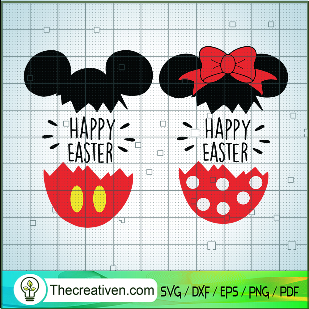 Mickey And Minnie Happy Easter Day SVG Cut File for Cr Design 88603 1 Mickey And Minnie Happy Easter Day SVG Cut File for Cr Design 88603