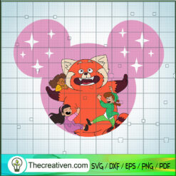 Mouse Head Turning Red SVG, Panda Mei Lee SVG, Funny Turning Red SVG