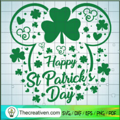 Mouse Head Happy St.Patrick's Day SVG Cut File for Cricut & Silhouette