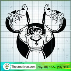 Encanto Luisa Madrigal Donkey SVG, Mickey Ears SVG, Walt Disney SVG