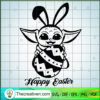 Baby Yoda Bunny Eggs SVG, Funny Baby Yoda SVG, Happy Easter Day SVG 2 Funny Baby Yoda Bunny Svg Baby Yoda Easter Svg copy