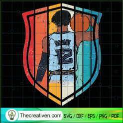 Retro Ja Morant SVG, Basketball Player SVG, NBA SVG