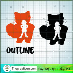 Turning Red Outline SVG, Meilin Lee SVG, Turning Red SVG